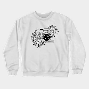 Vintage Camera Floral Crewneck Sweatshirt